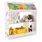 Costway Toy Storage Organizer 3-In-1 Kids Toy Shelf with Book Shelf, Storage Cabinet White/Blue